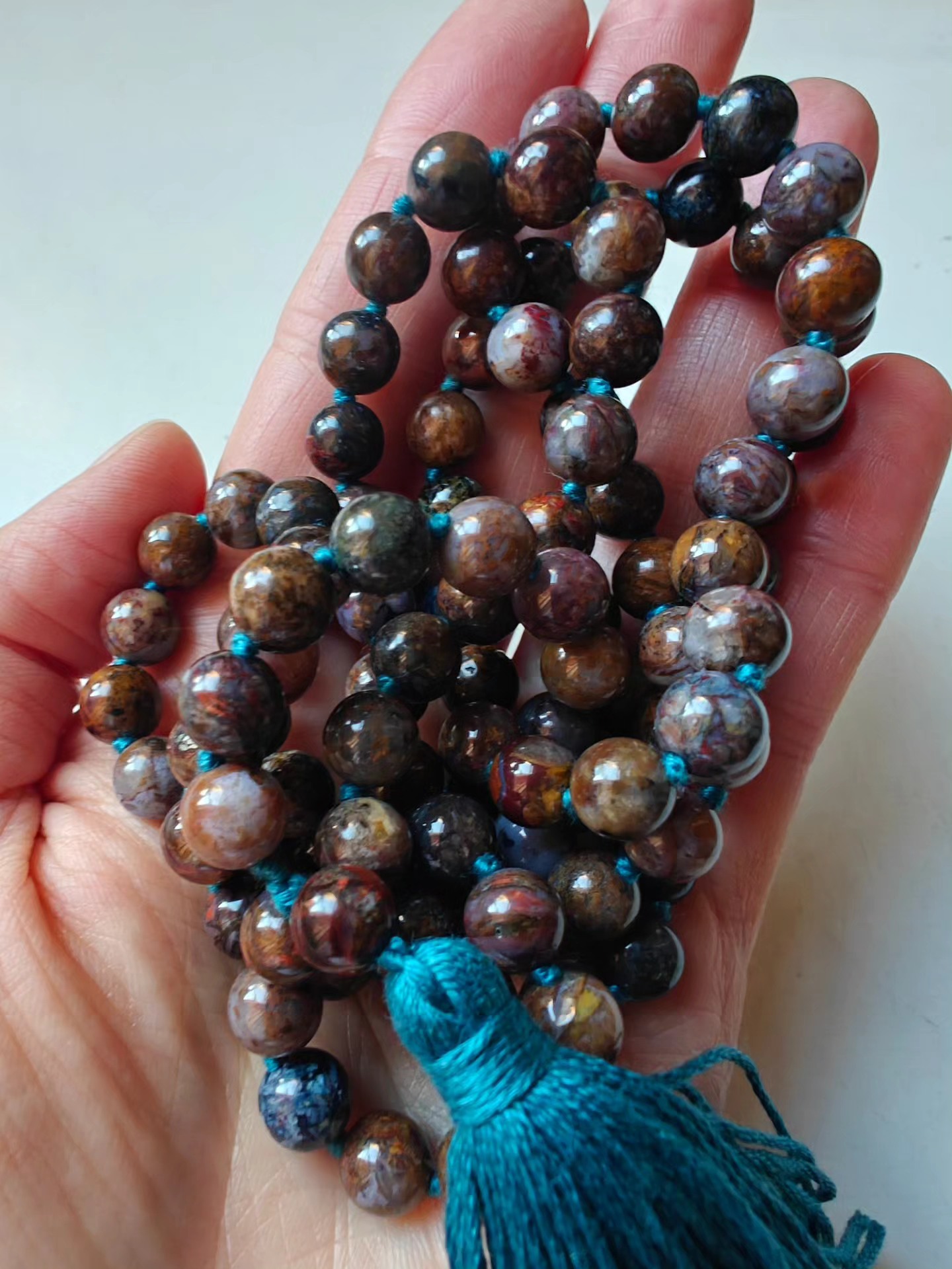 108 bead 8mm African Pietersite Mala - Image 5