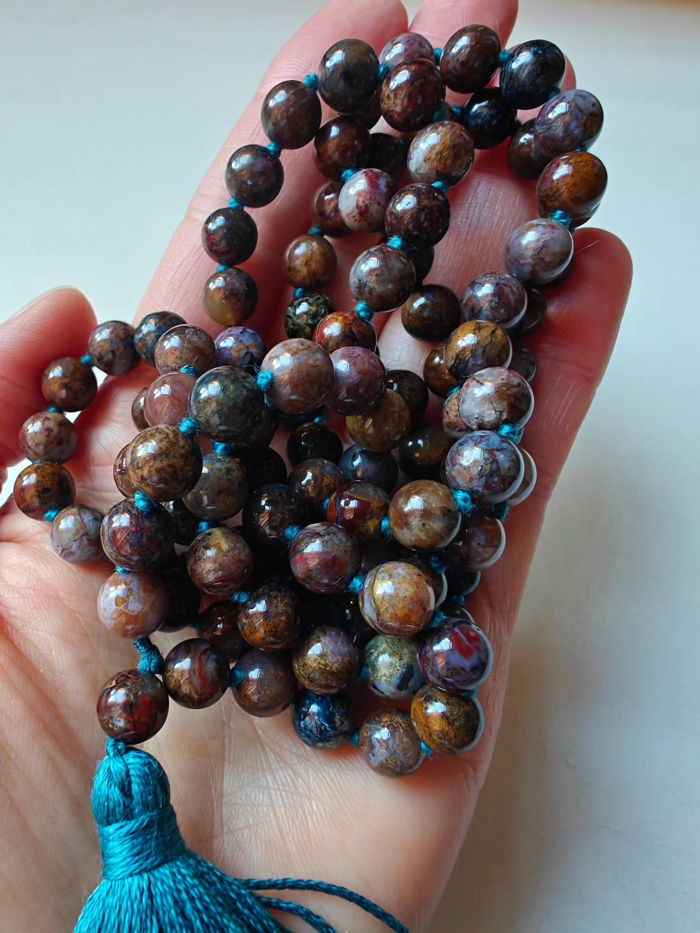 108 bead 8mm African Pietersite Mala - Image 4