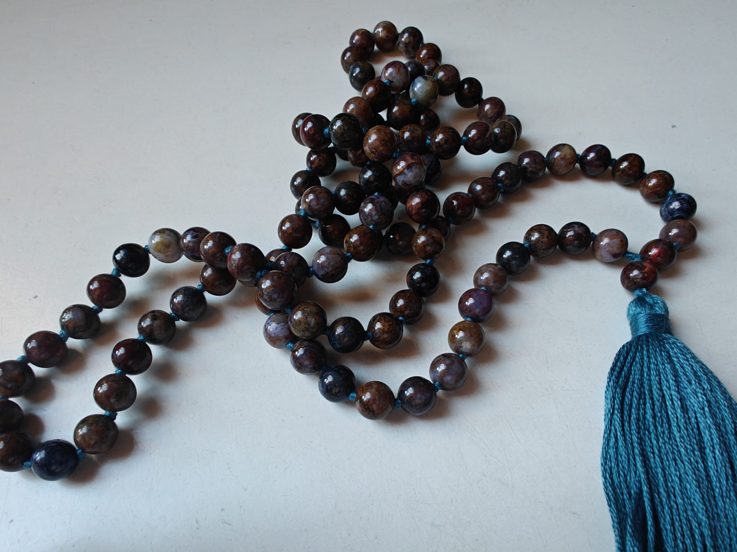 108 bead 8mm African Pietersite Mala - Image 9