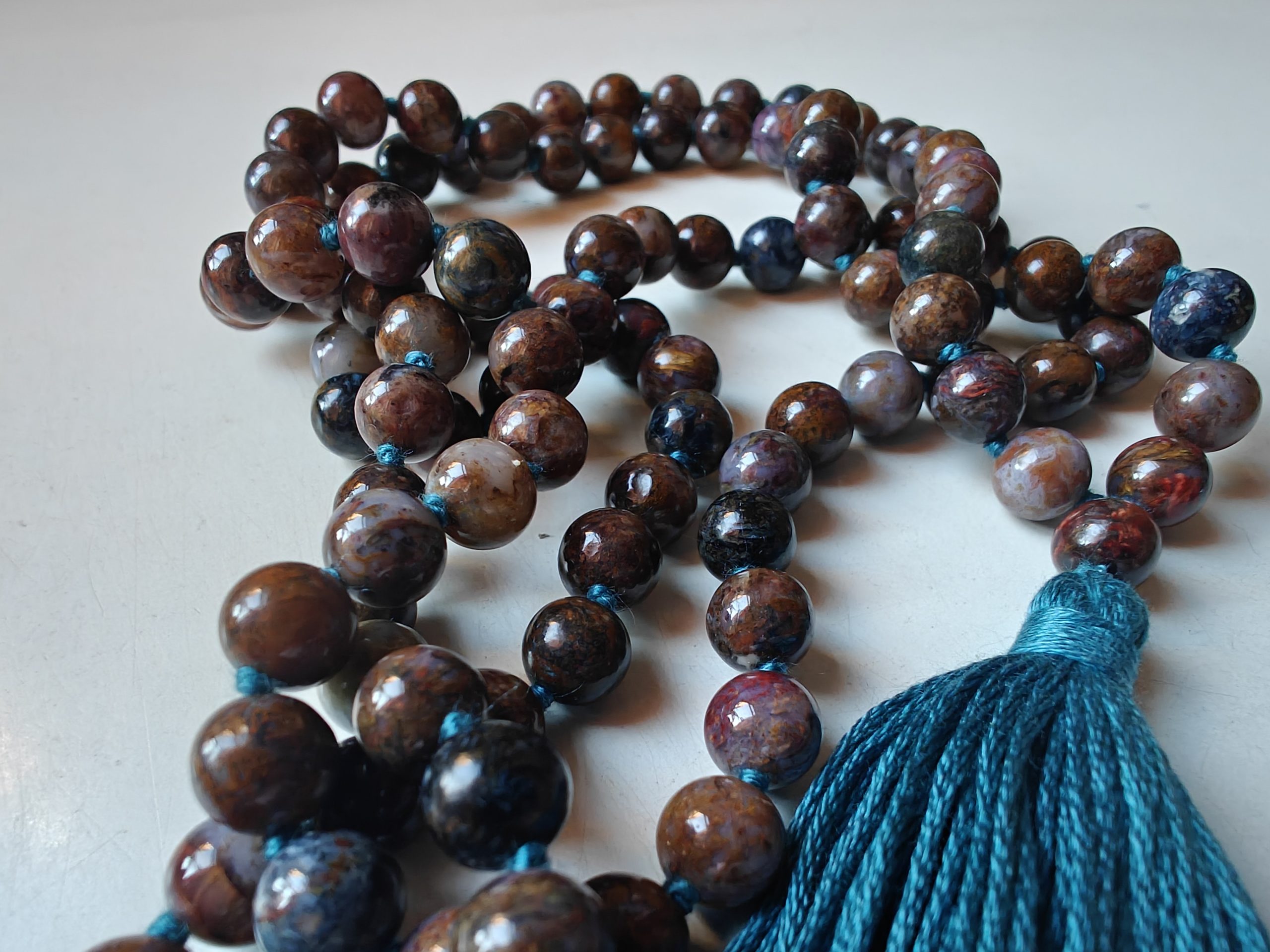 108 bead 8mm African Pietersite Mala - Image 12