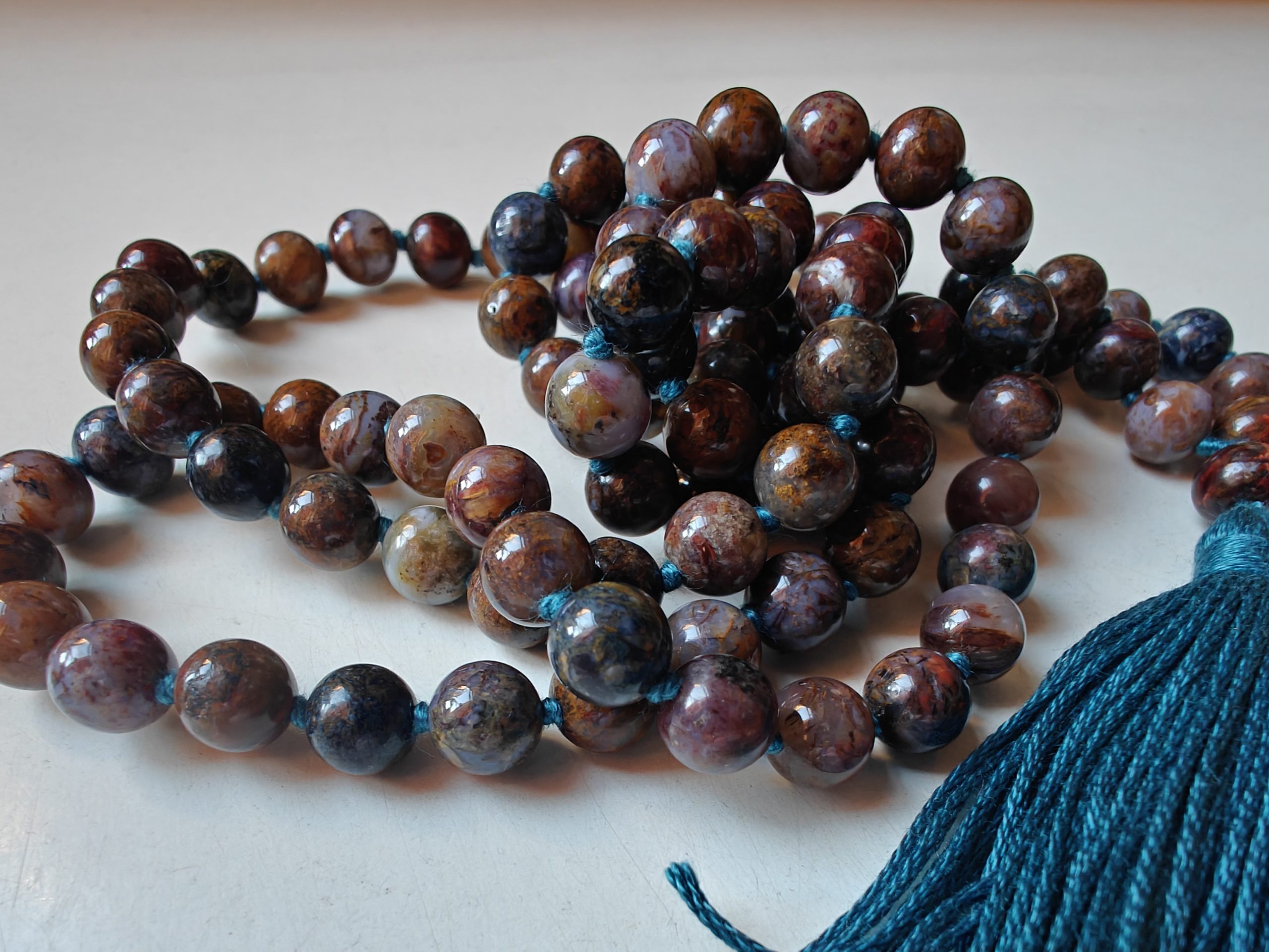 108 bead 8mm African Pietersite Mala - Image 11