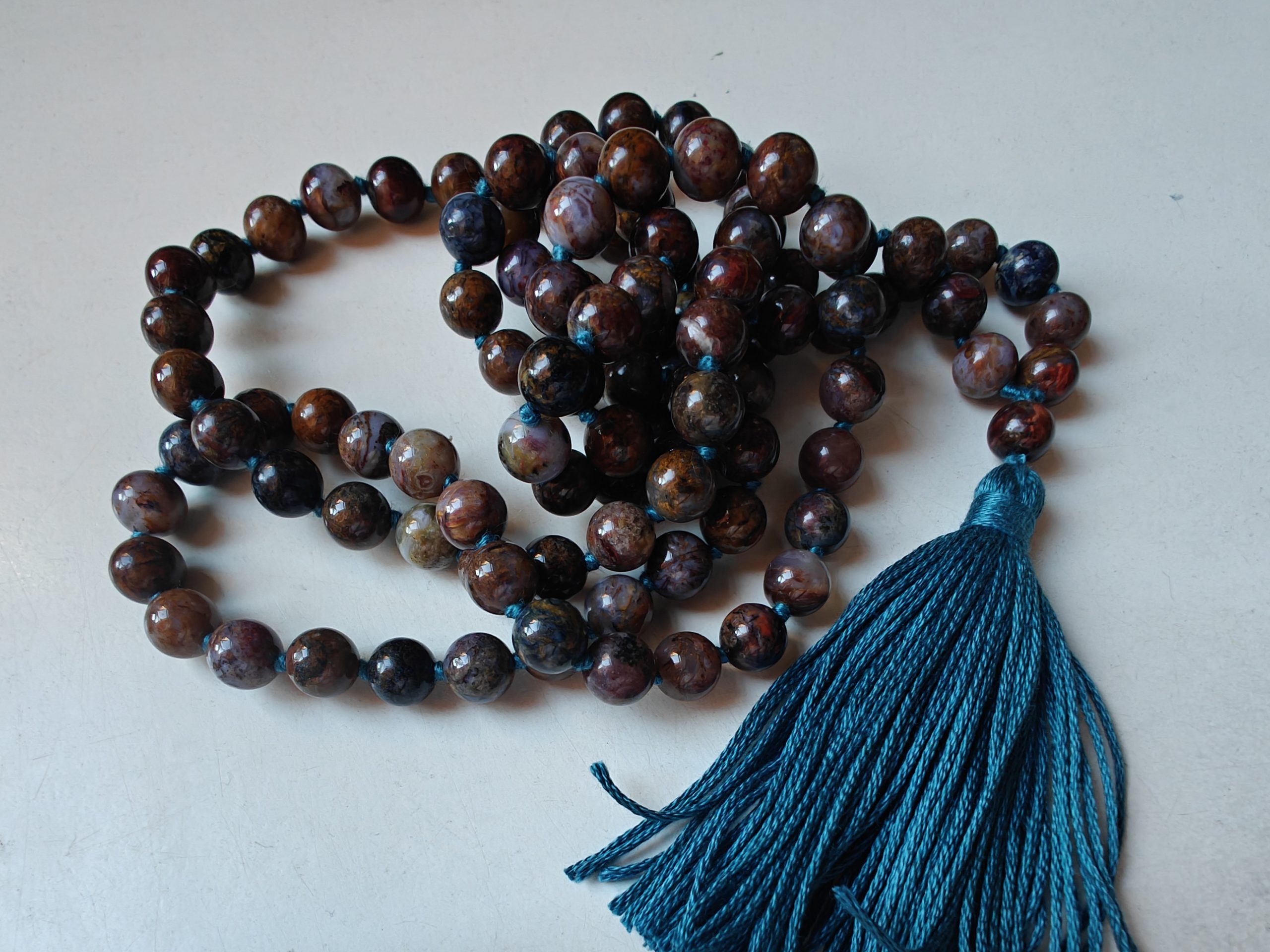 108 bead 8mm African Pietersite Mala - Image 13