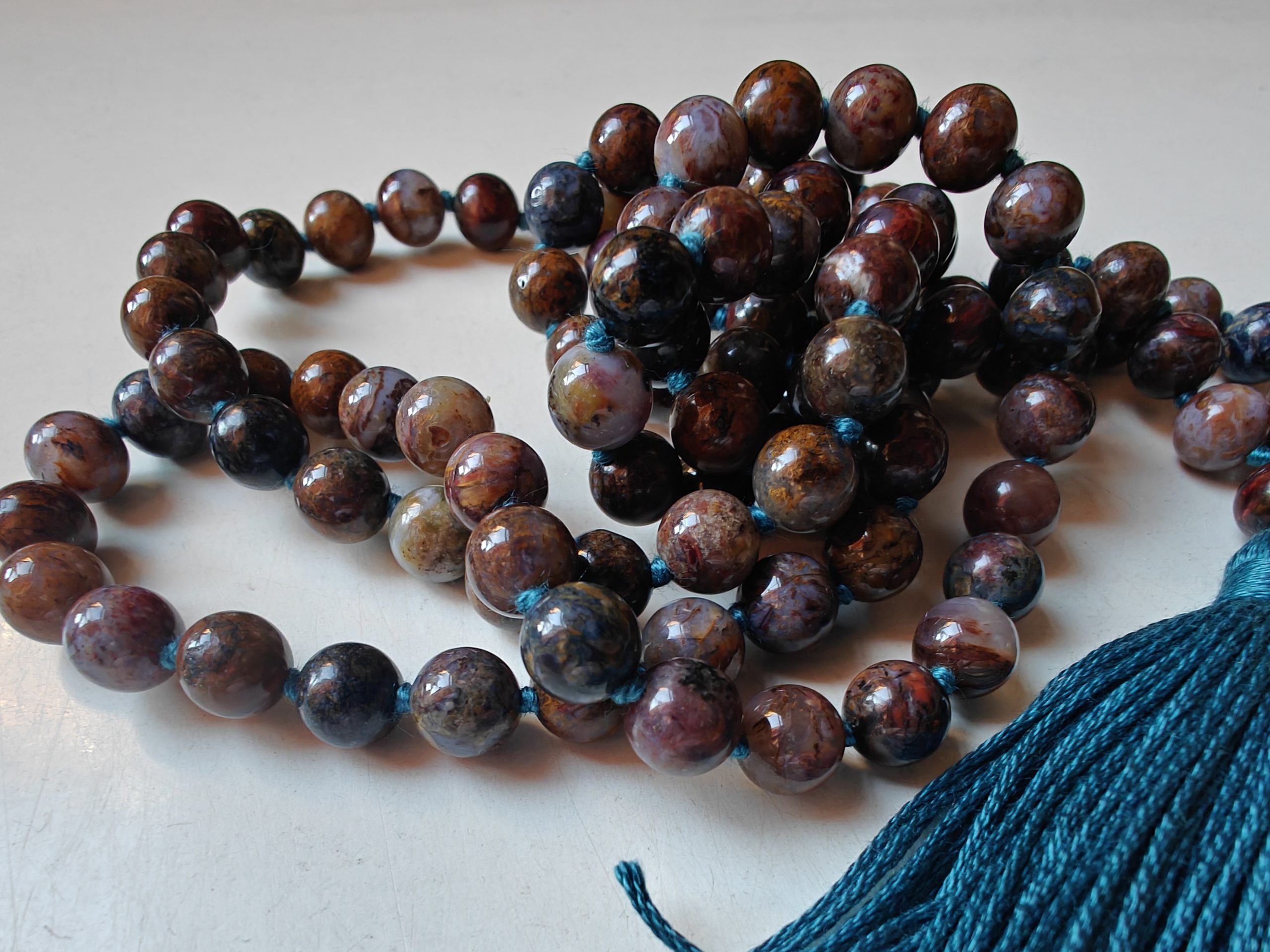 108 bead 8mm African Pietersite Mala - Image 14