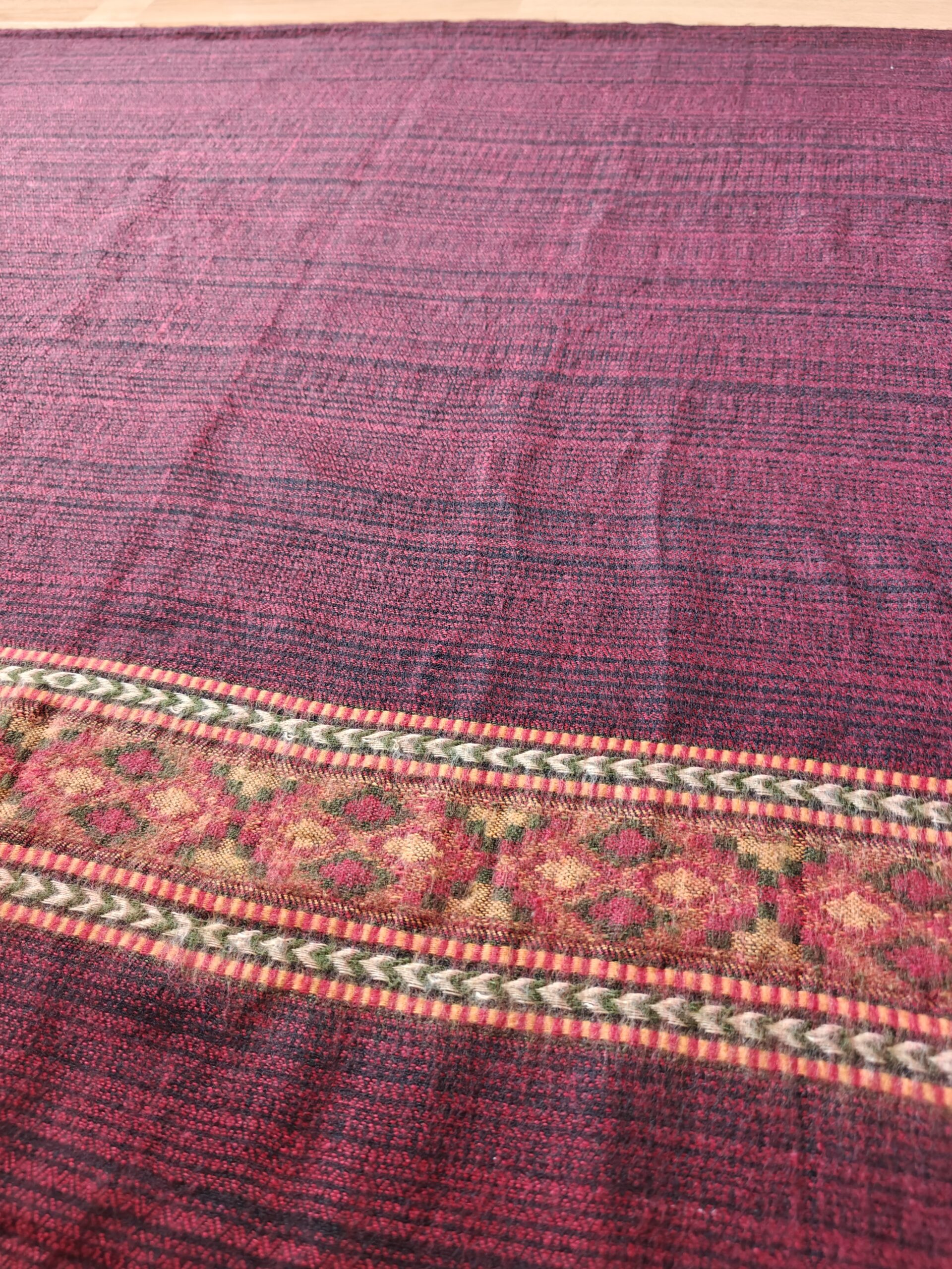 Handwoven Yak Wool Shawl Blanket Intermediate size - with patterns on ends and/or sides - Image 8