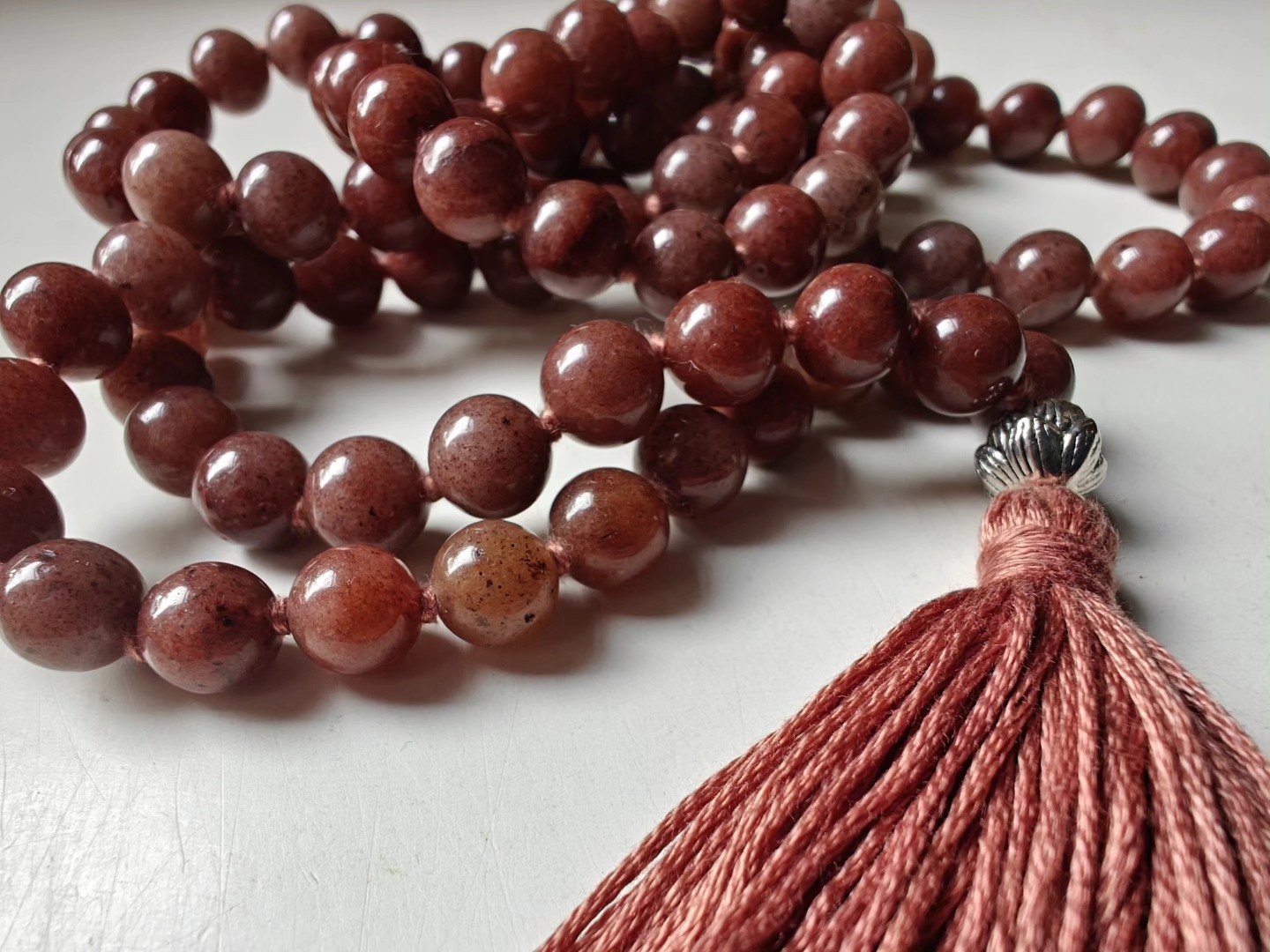 108 bead 8mm Purple Aventurine Mala - Image 8