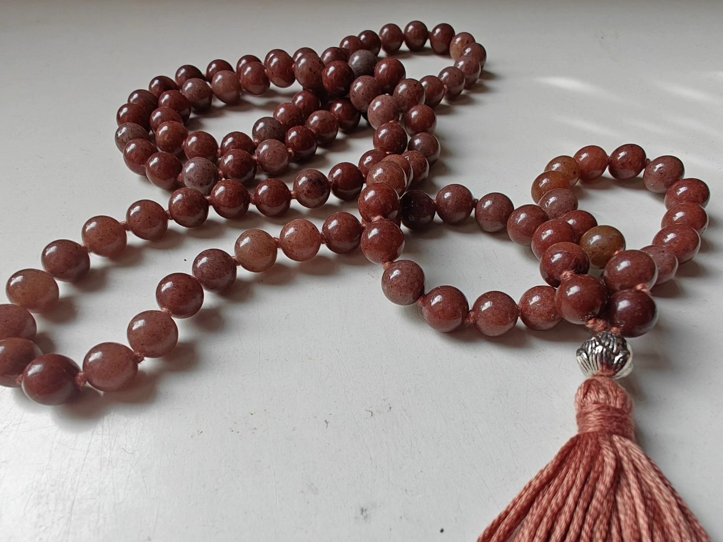 108 bead 8mm Purple Aventurine Mala - Image 11