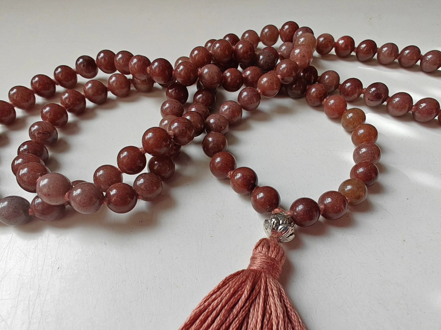 108 bead 8mm Purple Aventurine Mala - Image 16