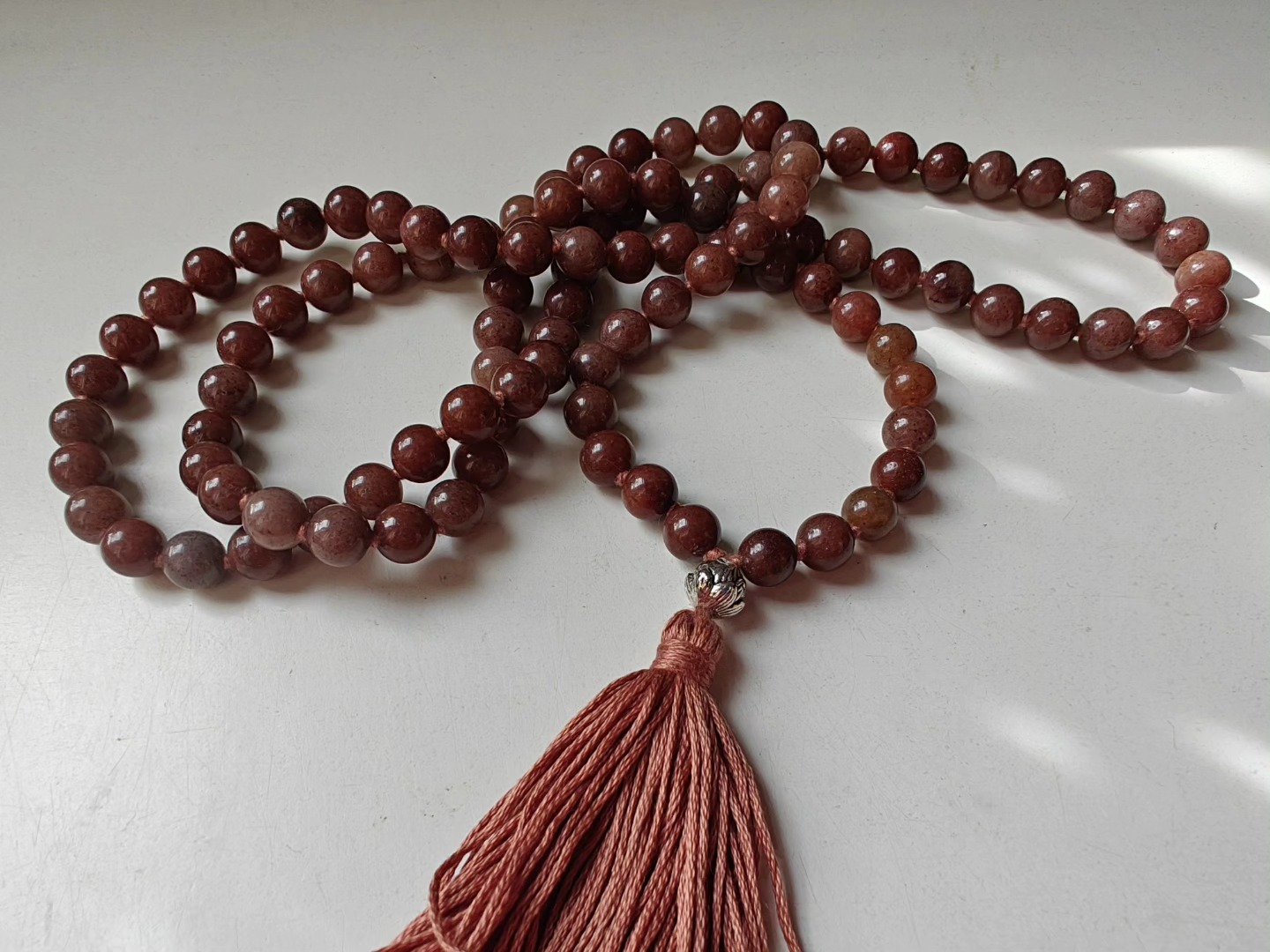 108 bead 8mm Purple Aventurine Mala - Image 12