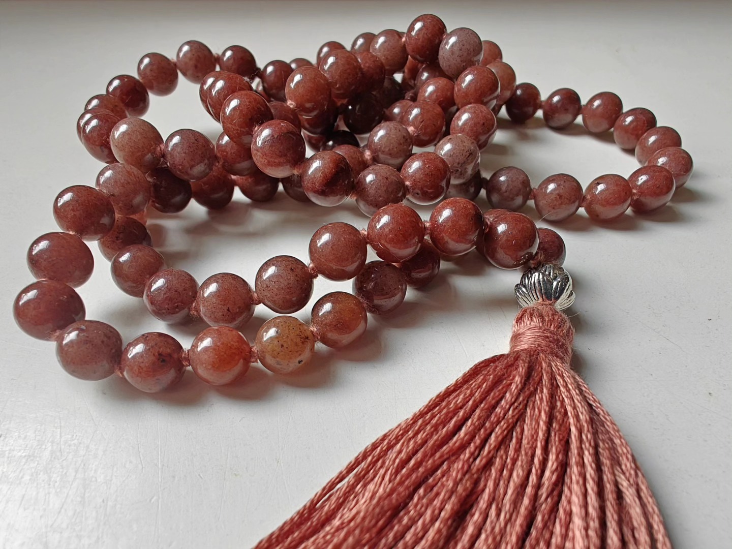 108 bead 8mm Purple Aventurine Mala - Image 4