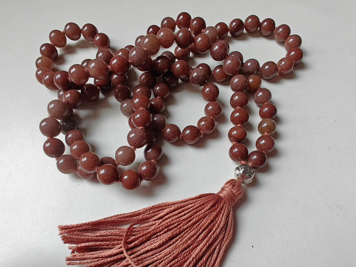 108 bead 8mm Purple Aventurine Mala - Image 9