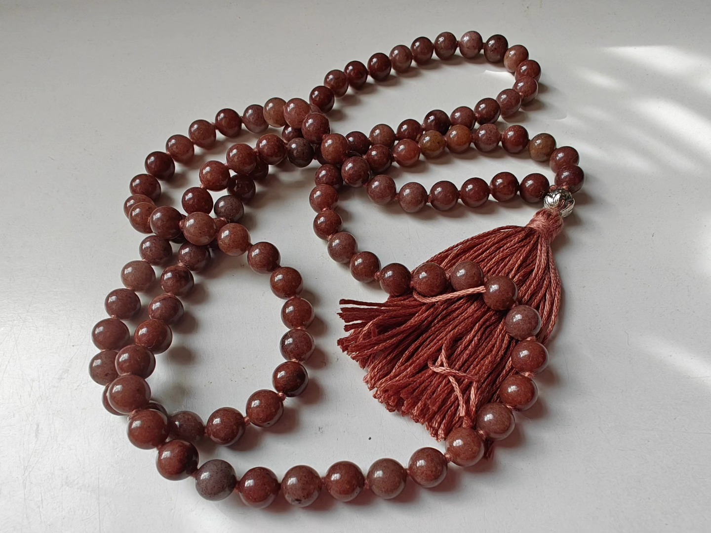 108 bead 8mm Purple Aventurine Mala - Image 14