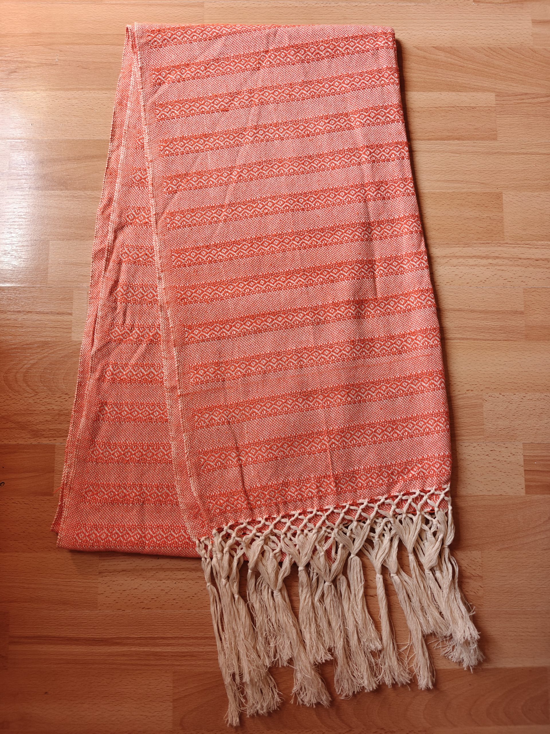 Close Weave Rebozos 2.7 meter Rhomboid pattern w/ simpler tassels - Image 3