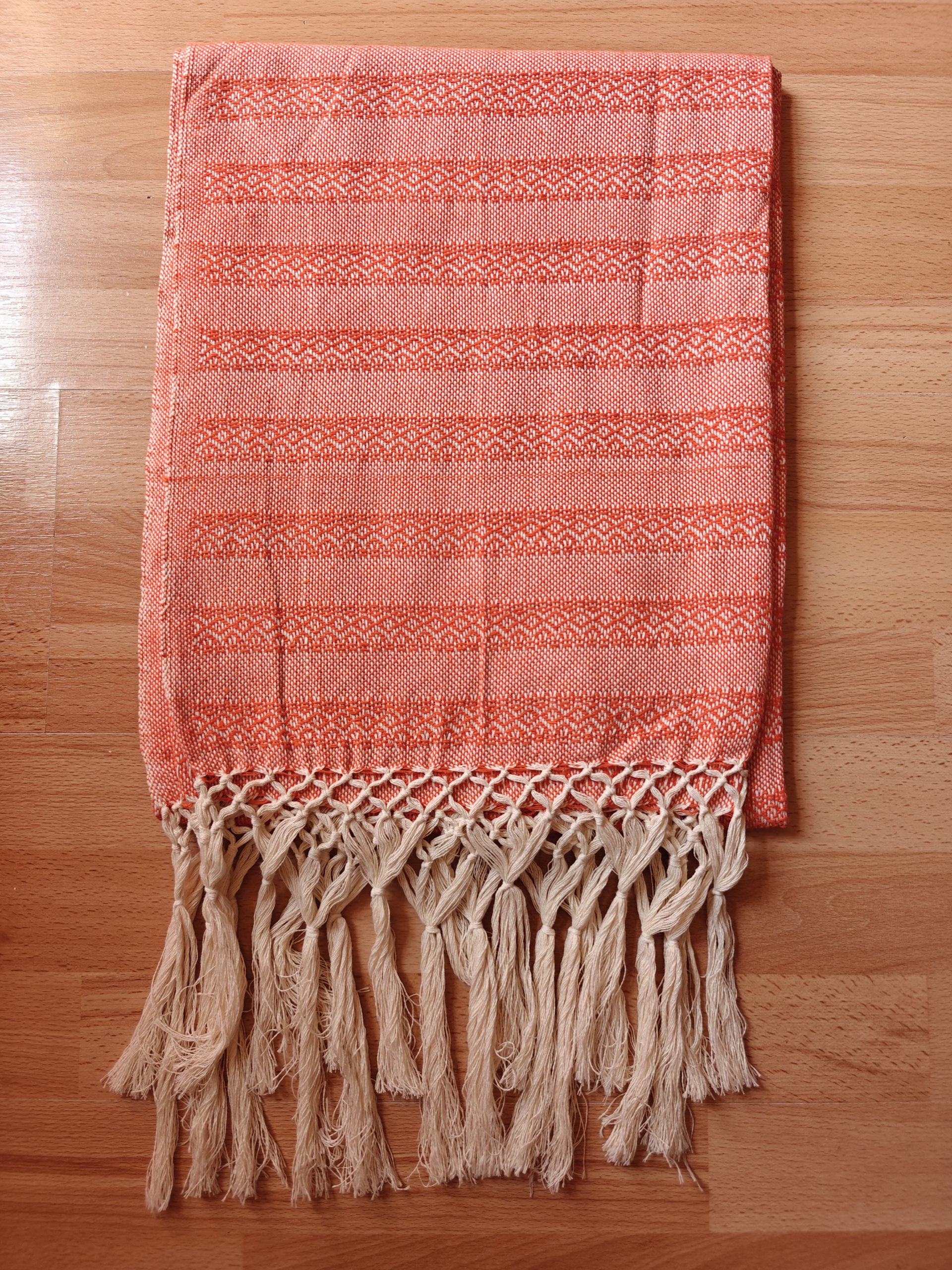 Close Weave Rebozos 2.7 meter Rhomboid pattern w/ simpler tassels - Image 4