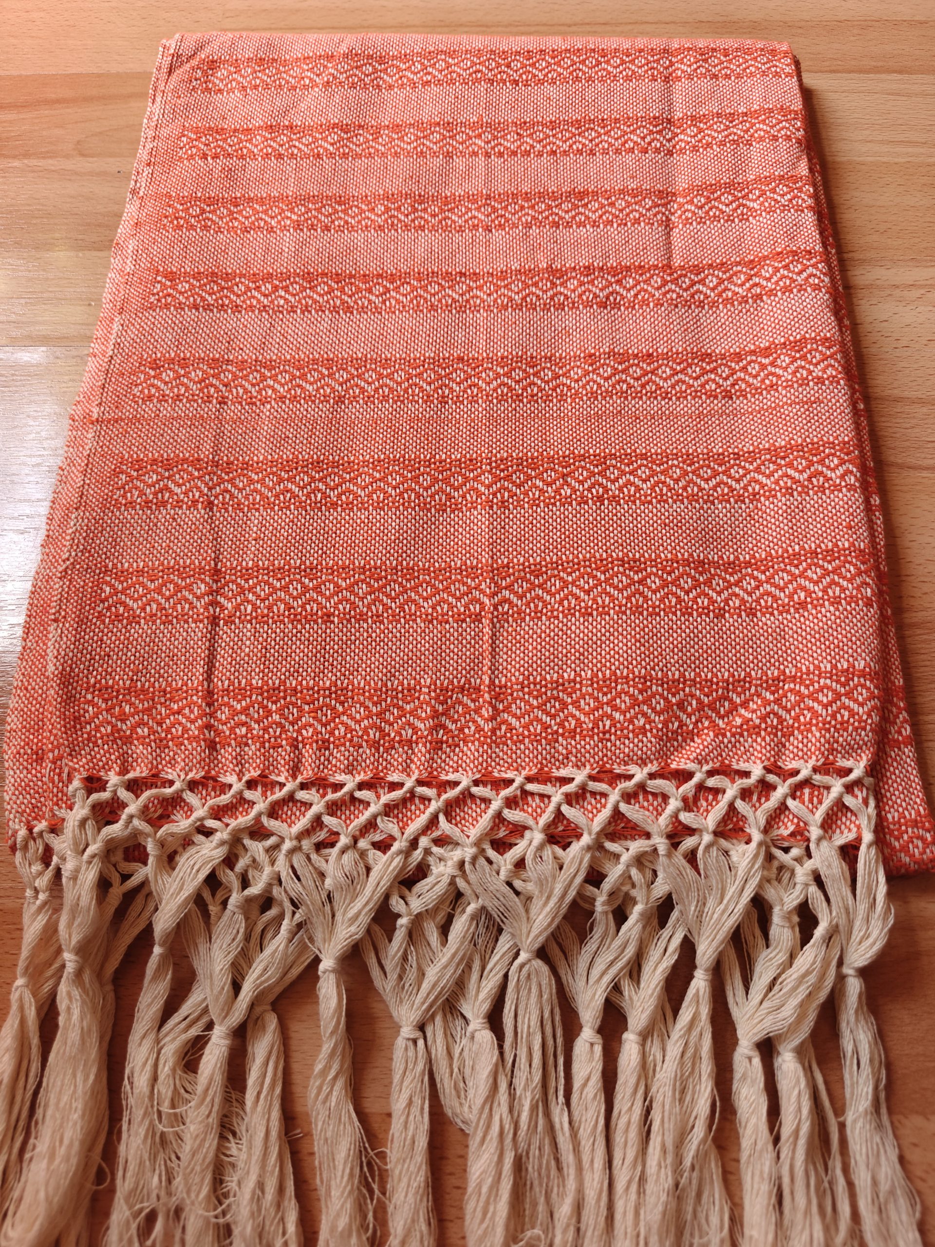 Close Weave Rebozos 2.7 meter Rhomboid pattern w/ simpler tassels - Image 5