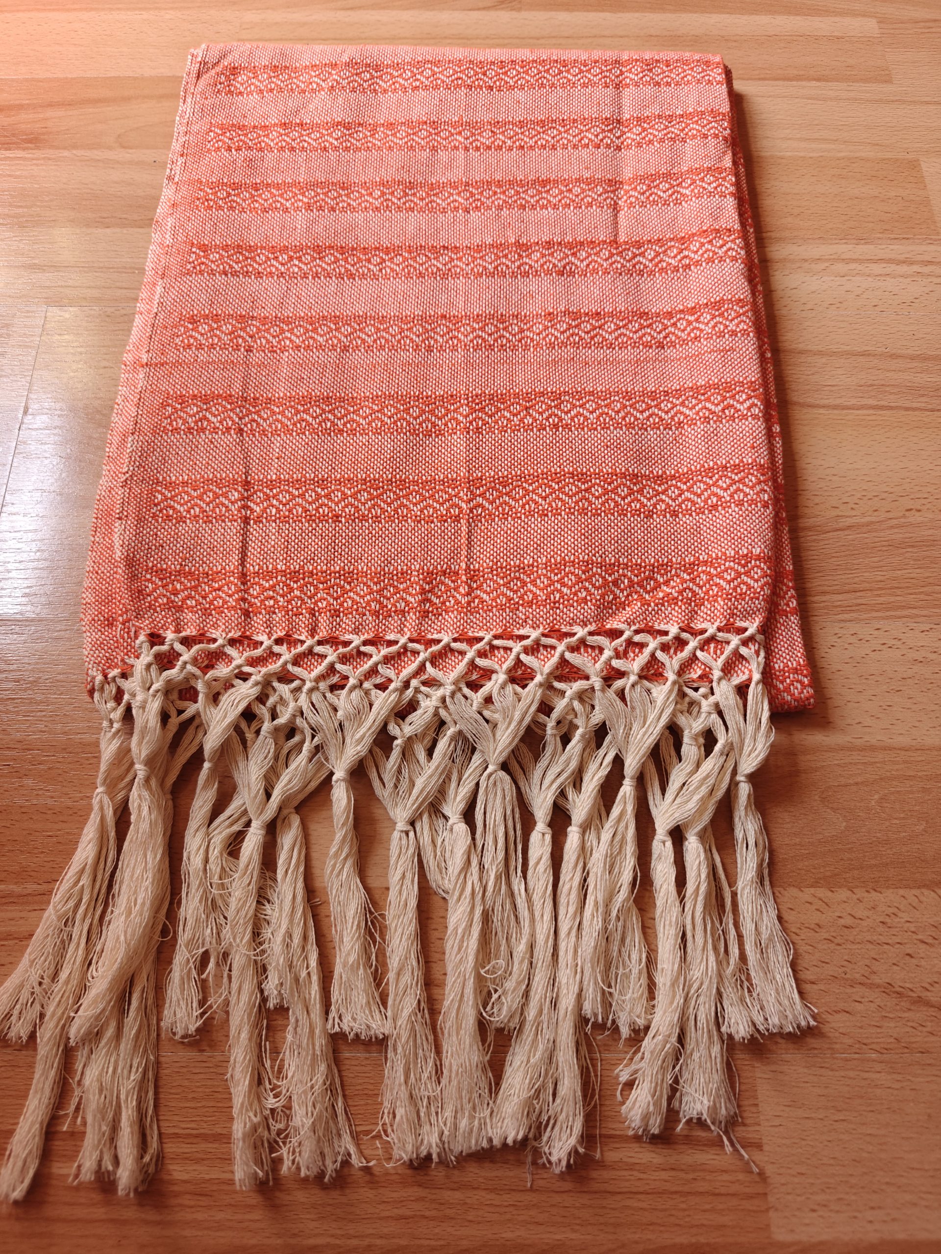 Close Weave Rebozos 2.7 meter Rhomboid pattern w/ simpler tassels - Image 6